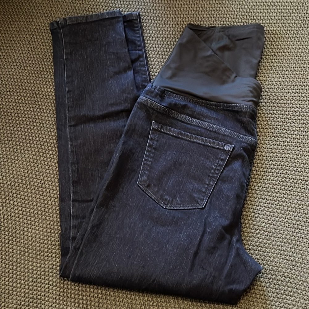 Isabel Maternity Dark Wash Pull On Jeggings Size 14 Over Belly - Picture 5 of 7